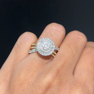 Cosmic Halo Diamond Ring
