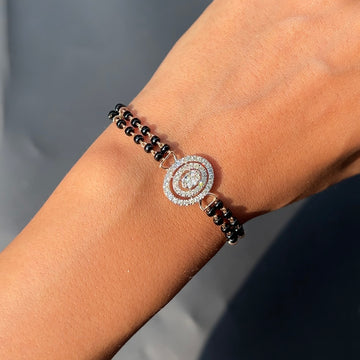 Oval Aura Diamond Mangalsutra Bracelet