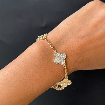 Lucky Clover Diamond Bracelet