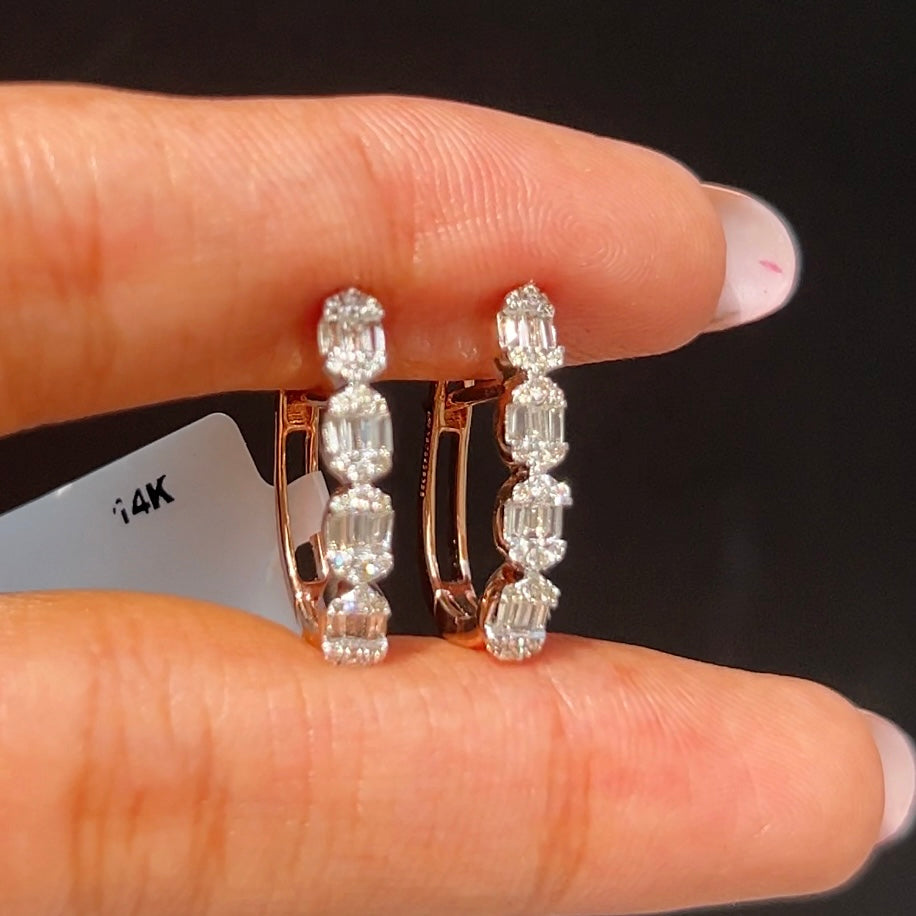 Diamond Baguette Elegance Earrings