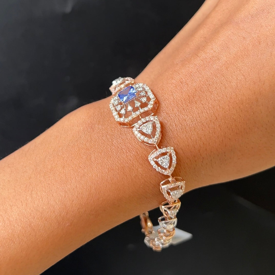 Azure Bloom Diamond Bracelet