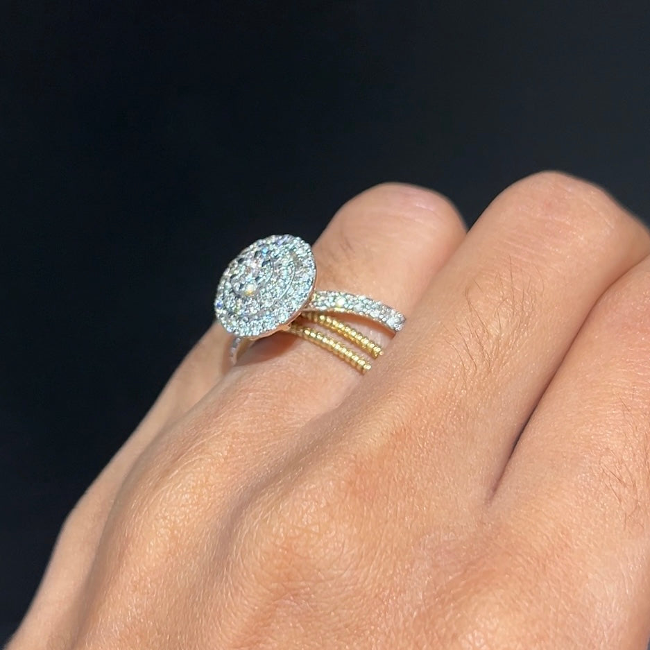 Cosmic Halo Diamond Ring