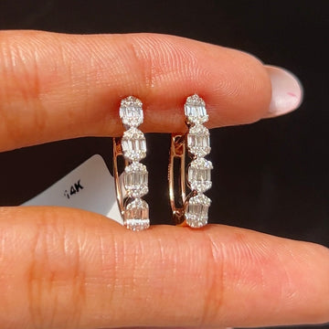 Diamond Baguette Elegance Earrings
