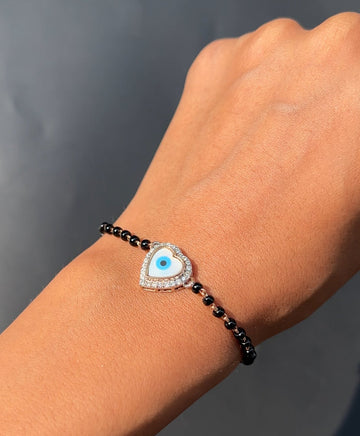 Heart Shield Hand Mangalsutra Bracelet