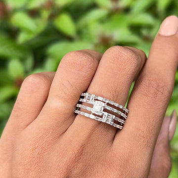 Triad Gleam Baguette Diamond Band Ring