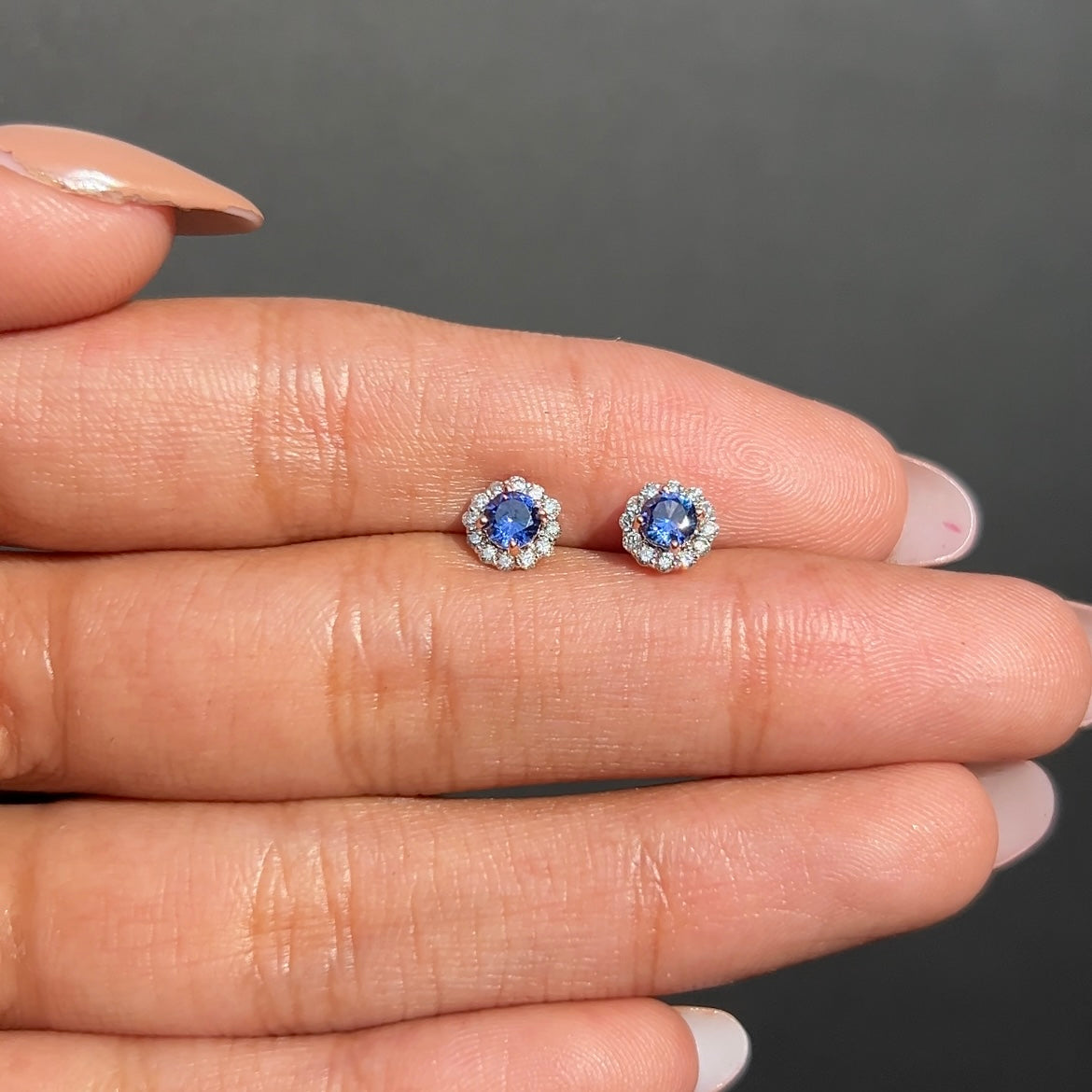 Sapphire Diamond Studs