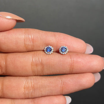 Sapphire Diamond Studs