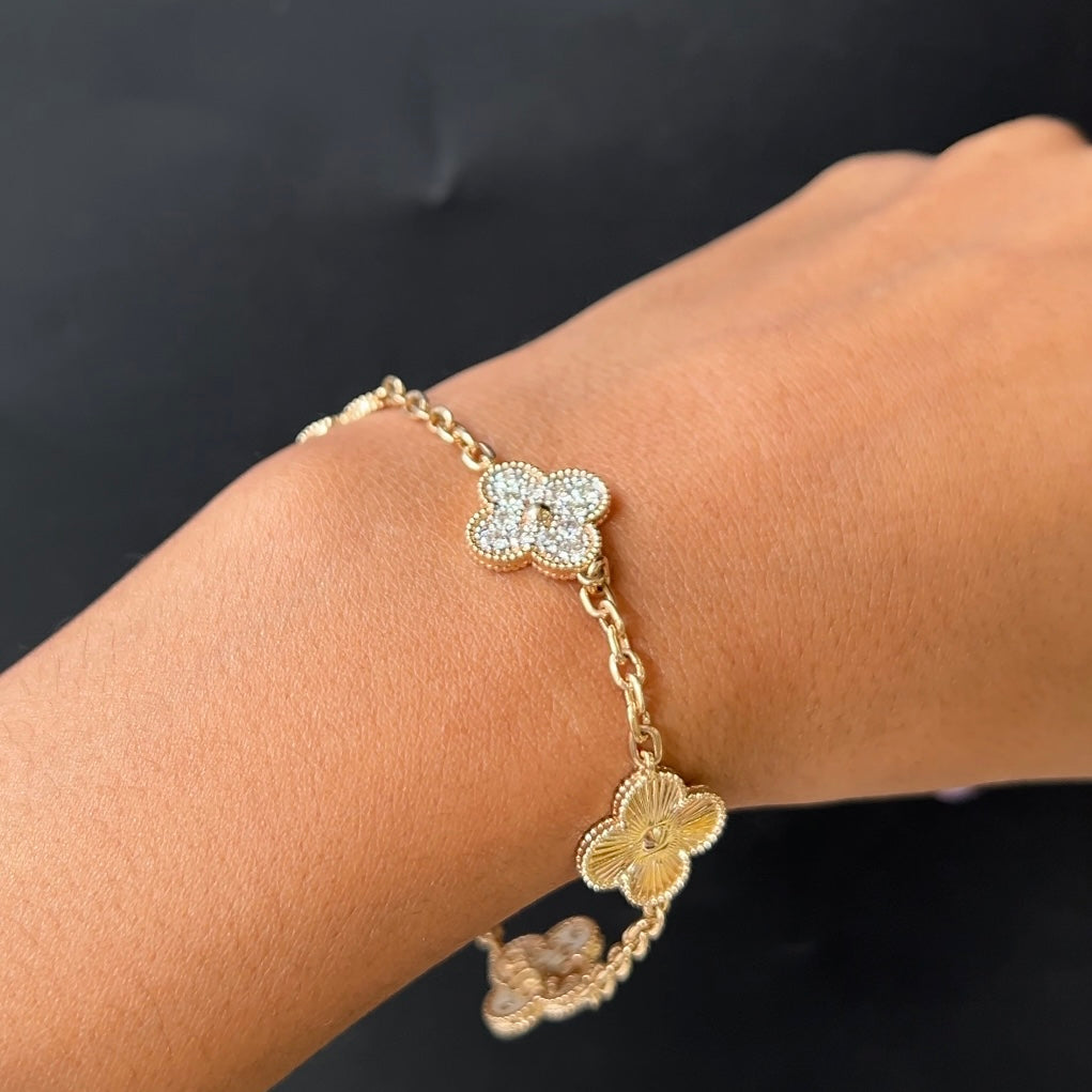Lucky Clover Diamond Bracelet