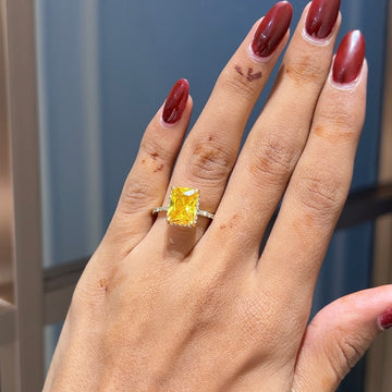 Luminous Citrine Glow Diamond Ring