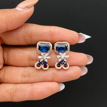 Sapphire Bloom Diamond Earrings
