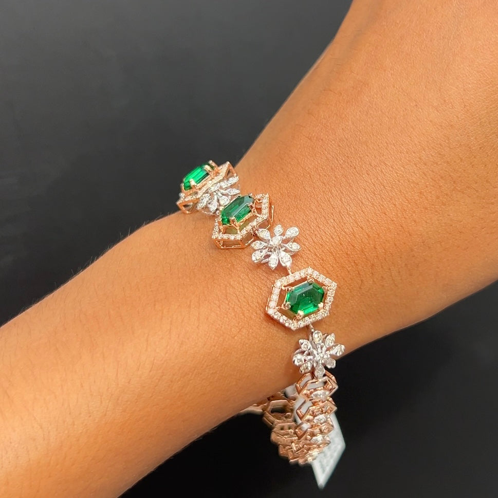 Ziva Emerald Blossom Bracelet