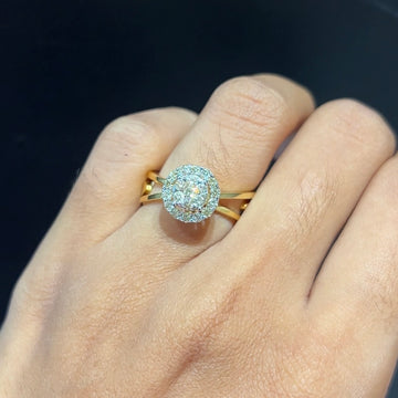 Radiant Halo Diamond Ring