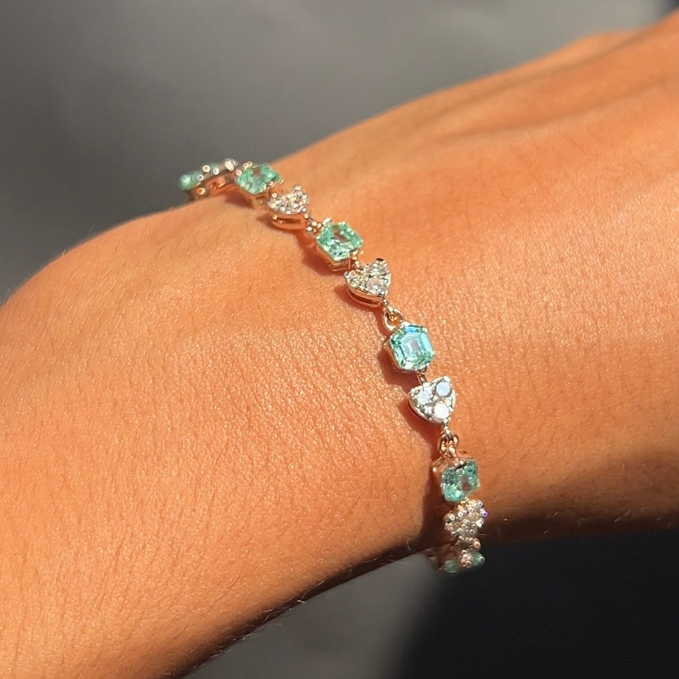 Emerald Heartline Bracelet