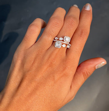 Riya Dual Square Diamond Ring