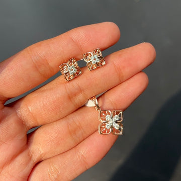 Florina Diamond Pendant Set