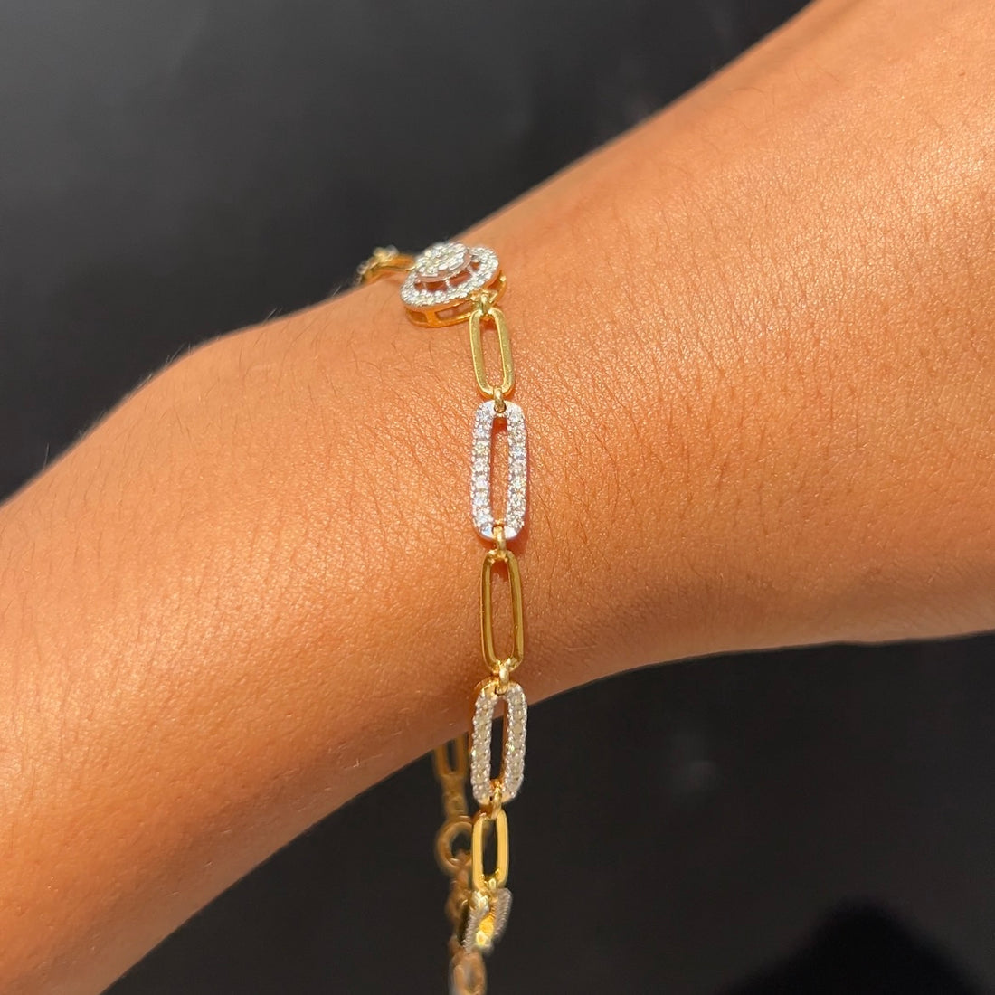 Radiant Halo Diamond Bracelet