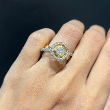 Radiant Halo Diamond Ring