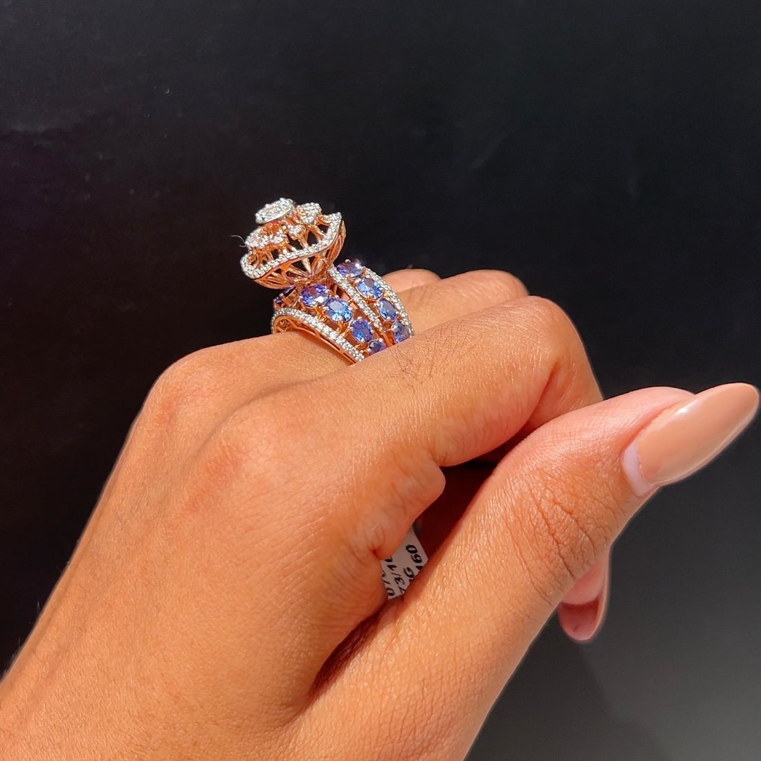 Royal Blue Crown Diamond Ring