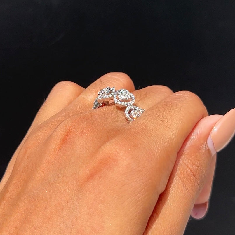 Trinity Heart Diamond Band Ring