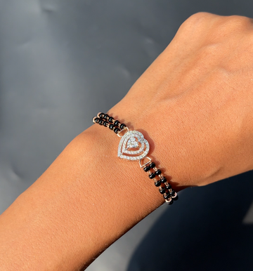 Heartspark Diamond Mangalsutra Bracelet