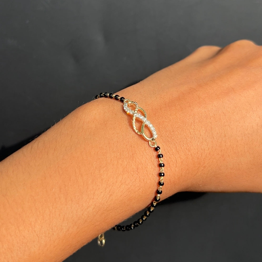 Infinity Bond Diamond Mangalsutra Bracelet