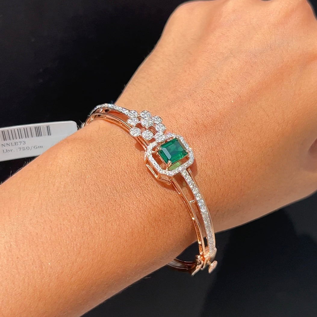 Zarina Emerald Diamond Bracelet