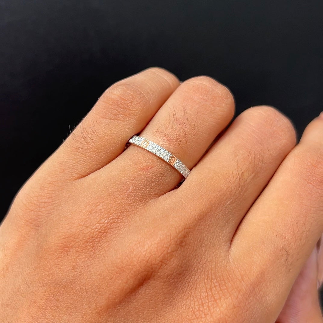 Luna Line Diamond Band Ring