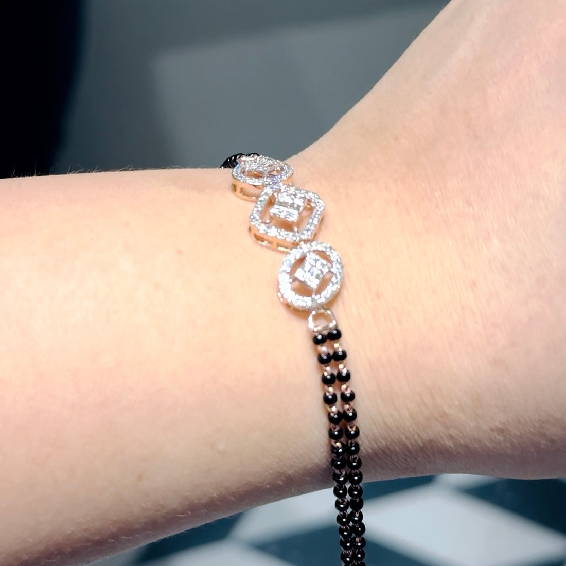 Twist of Shine Diamond Mangalsutra Bracelet