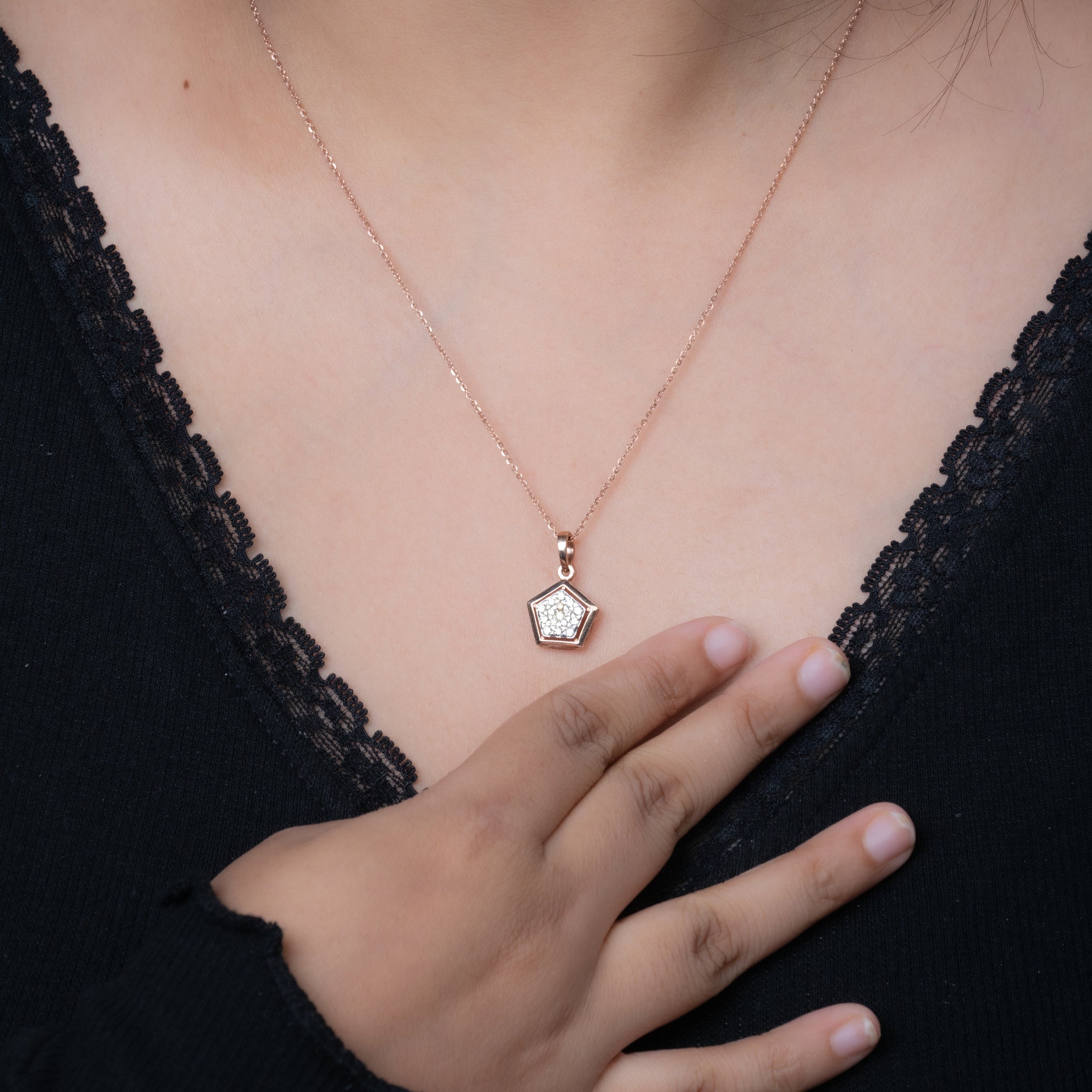 Pentagon Pendant Set
