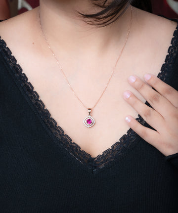 Radiant Square Pendant Set