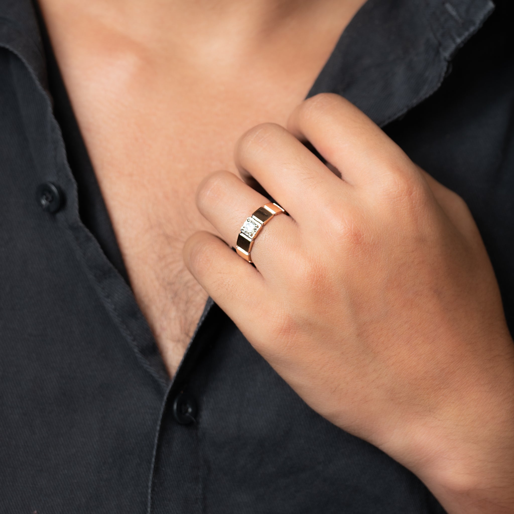 Classic Men's Diamond Solitaire Ring