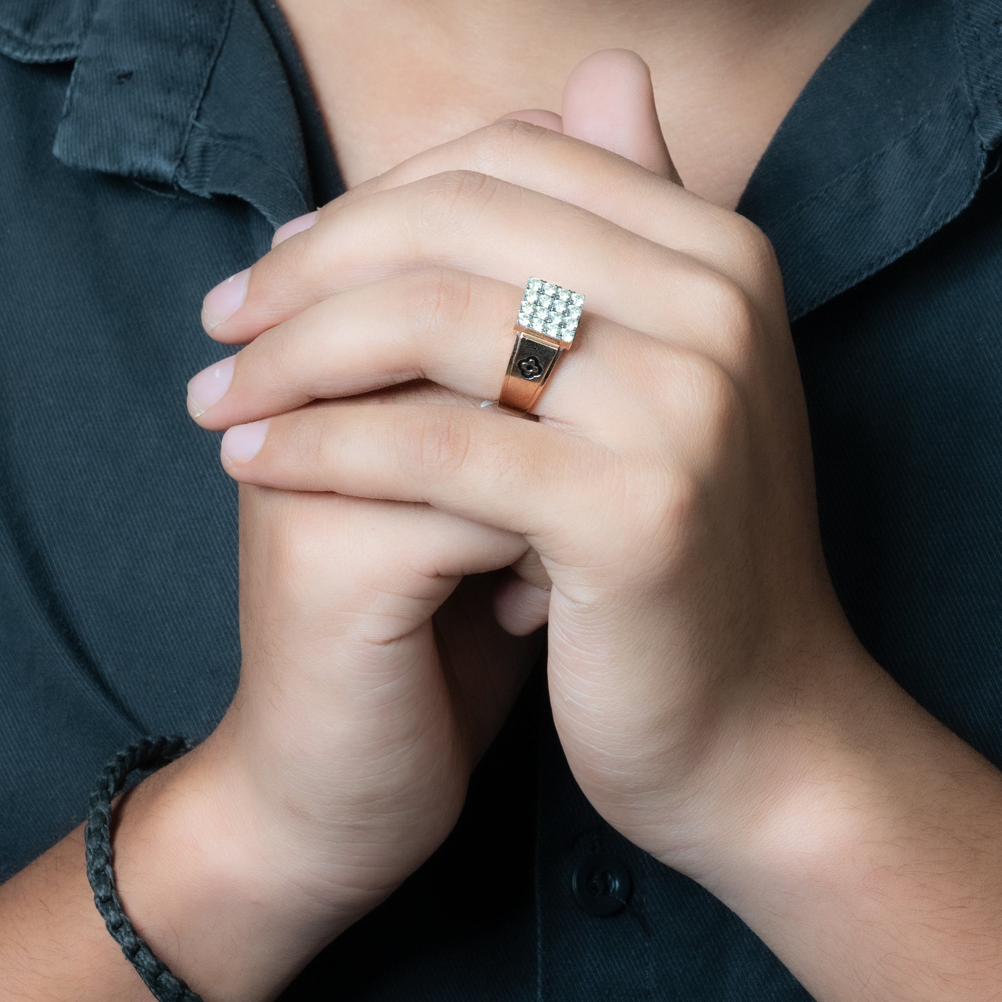 Elite Square Men's Diamond Ring