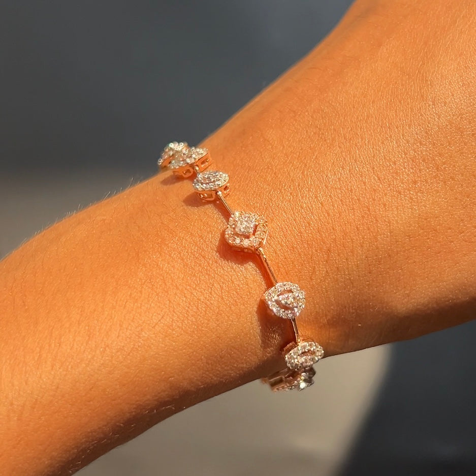 Classic Halo Diamond Bracelet