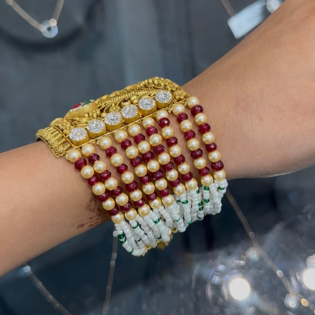 Hemlata Antique Gold Bracelet