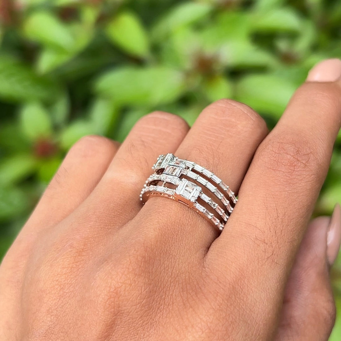 Triad Gleam Baguette Diamond Band Ring