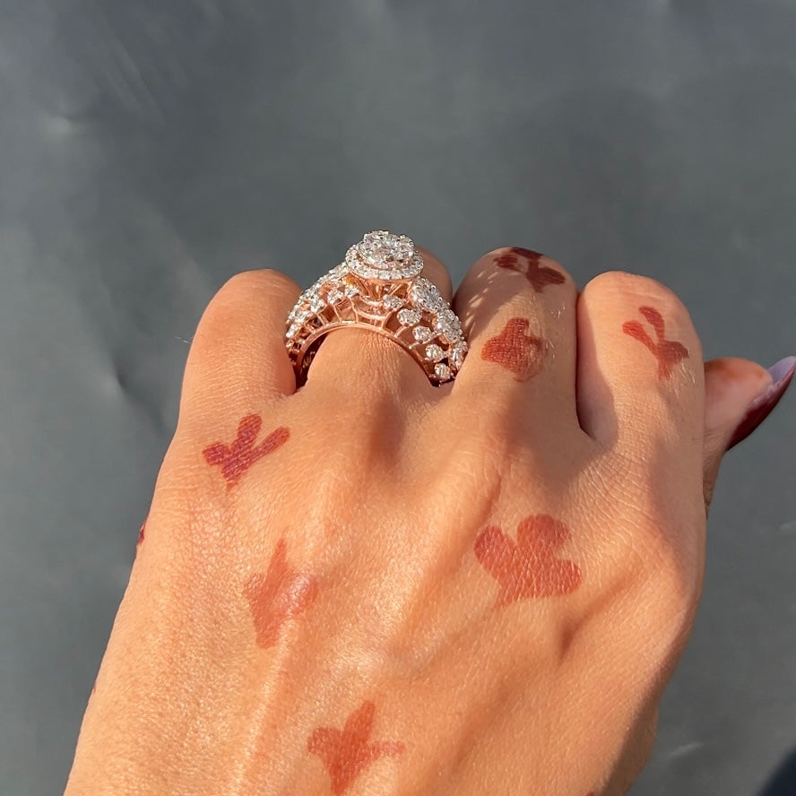 Aurora Diamond Halo Band