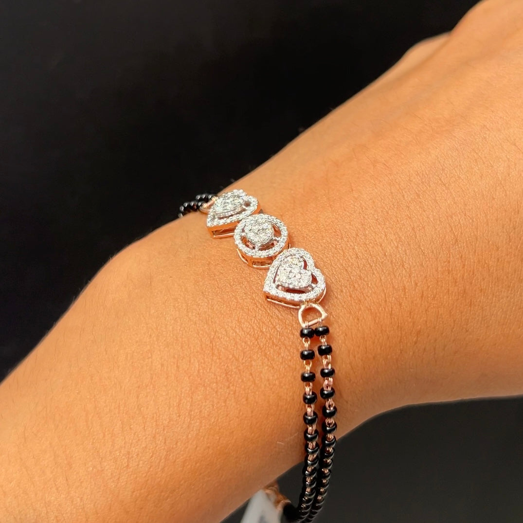 Heartline Grace Diamond Mangalsutra Bracelet