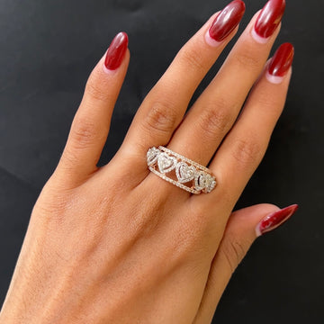 HeartBloom Diamond Ring