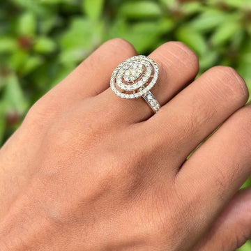 Orbitella Oval Diamond Ring