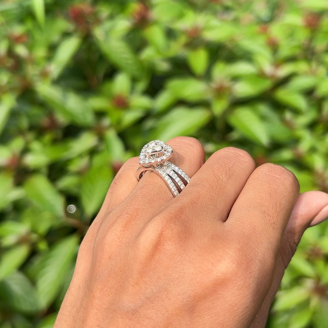 Trinity Heartstack Diamond Ring