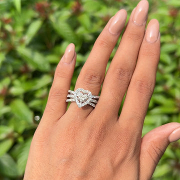 Trinity Heartstack Diamond Ring