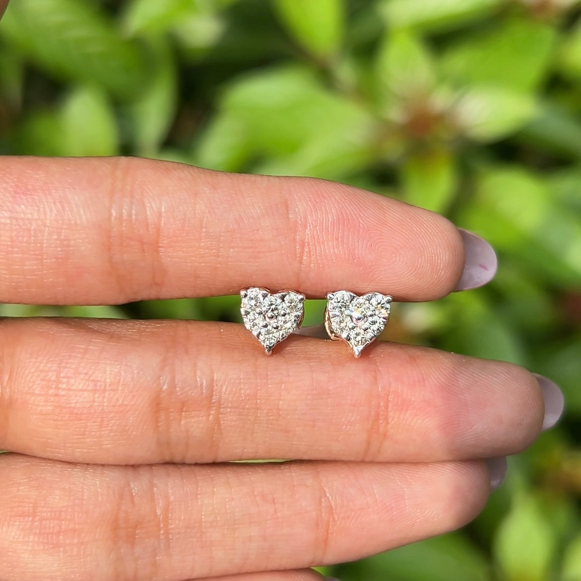 Sweetheart Spark Diamond Stud Earrings