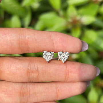 Sweetheart Spark Diamond Stud Earrings