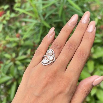 Cascade Swirl Diamond Ring