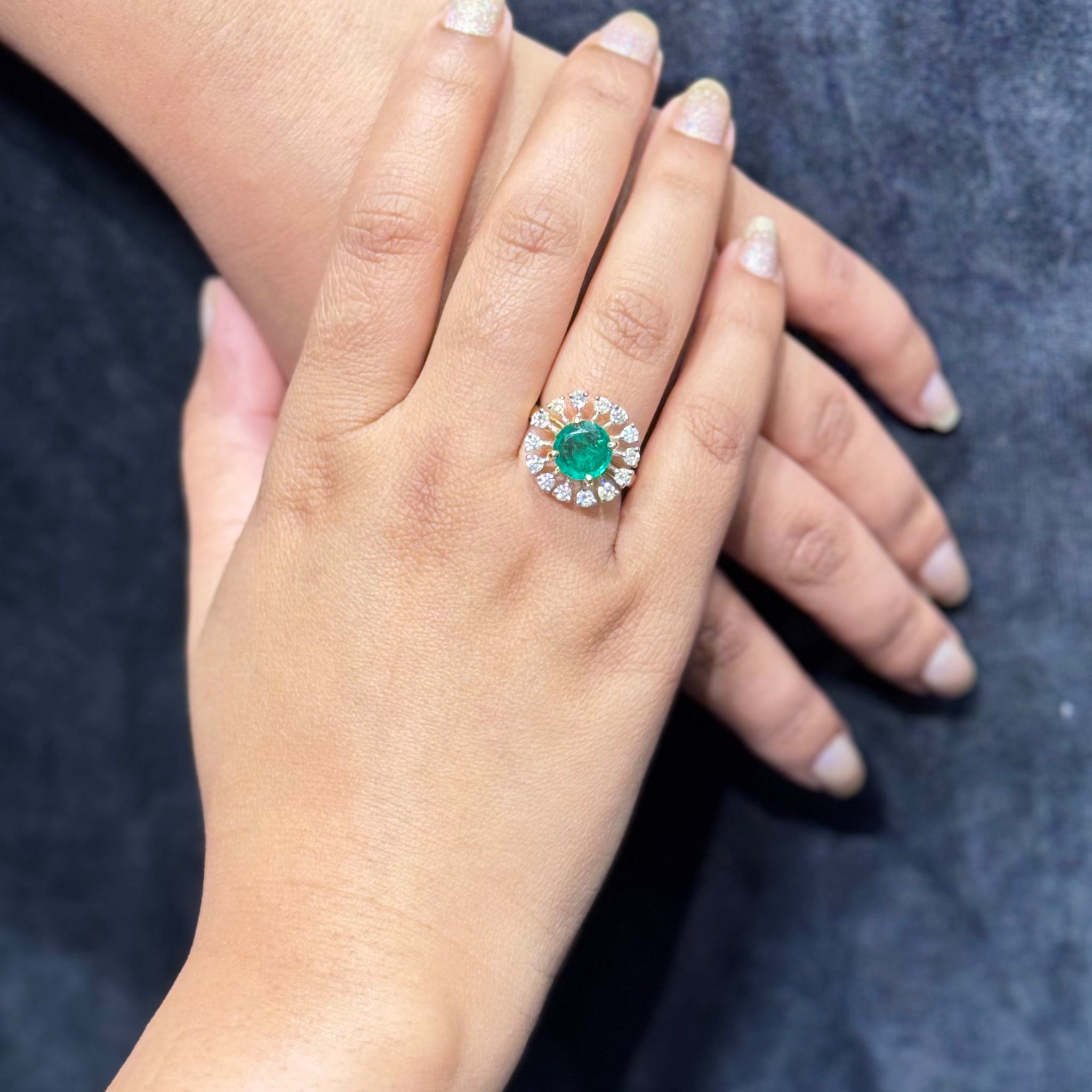 Garnet Cocktail Diamond Ring