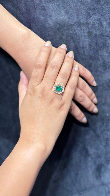 Garnet Cocktail Diamond Ring