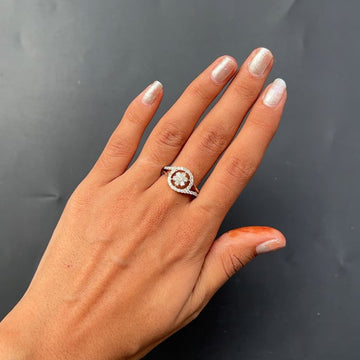 Saanvi Petite Halo Diamond Ring