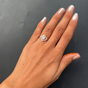 Ritika Square Halo Diamond Ring