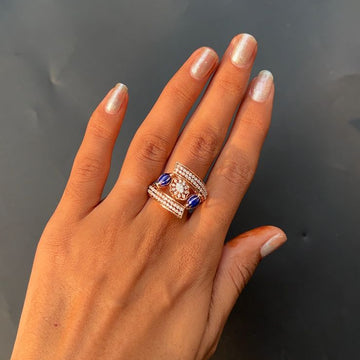 Neerja Dual Stone Regal Diamond Ring