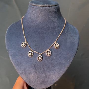Anaya Heart Loop Diamond Charm Necklace